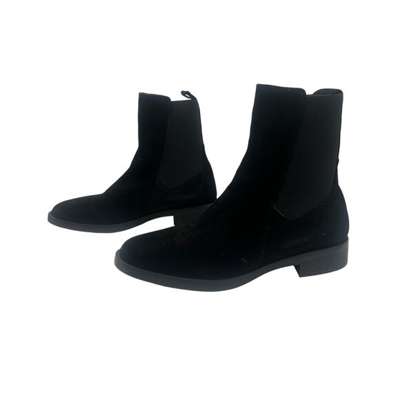 Emanuele Crasto Suede Chelsea Ankle Boots Booties Black Size 40 US 9 - Picture 1 of 7